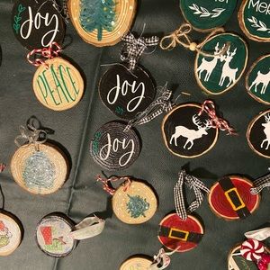 Wood slice custom ornaments